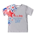 thumbnail image 1 of Gubotare Girls Blouse Kid 4th of July T-Shirts Girls Shirt Patriotic Top Short Sleeve Tees 2T 3T,Grey 2-3 Years, 1 of 4