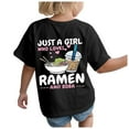 thumbnail image 1 of Gubotare Girls Blouses Dressy Girls' Short Sleeve Summer T Shirts Casual Tee Tops Blouse (Black,Size 3-4 Years), 1 of 6