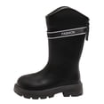 thumbnail image 1 of Gubotare Girls Boots Little Girls Girls Princess Over Knee Boots Long Boots Mid Size Children Girl High Top Booties Fashion Warm Boot Shoes Size 13 (Black,Little Kids 13), 1 of 7