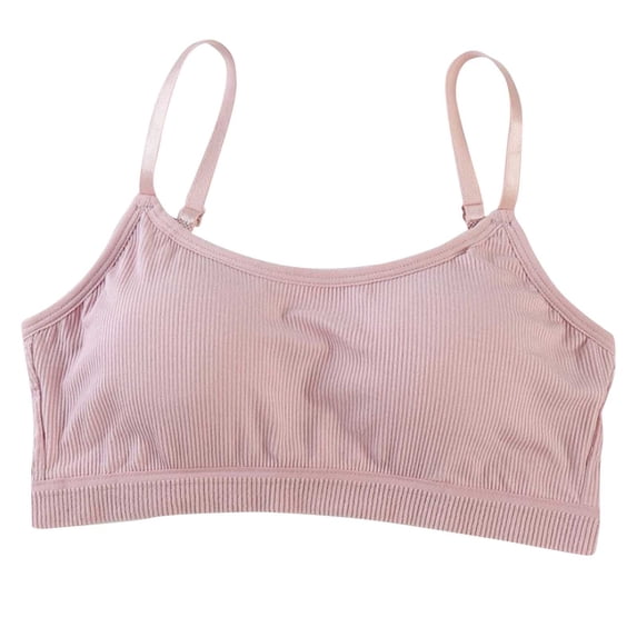 Gubotare Girls Bras Racerback Girls Training Bra-Racerback Sports Seamless Bras, Teen Bra Comfort Seamless (Pink,10-16 Years )