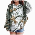 thumbnail image 1 of Gubotare Girls Camo Hoodie Women Kids Boys Sweatshirts Maple Leaf Print Pullover with Pockets (Grey, 9-10 Years), 1 of 7