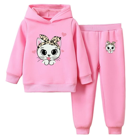 Gubotare Girls Clothes Girls Clothes Tie Sweatshirt Top and Legging Pants Girls Outfits Sets Size 7-8 (Pink,7-8 Years)
