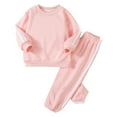 thumbnail image 1 of Gubotare Girls Clothing Sets Girl Clothes Toddler Fall Winter Outfit Pullover Sweatshirt + Joggers Pants Set Size 1T 2T (Pink,1-2 Years), 1 of 9