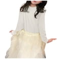 thumbnail image 1 of Gubotare Girls Compression Shirt Girls Print Long Sleeve Shirt Trendy Graphic Tee Winter Cute Shirt Kids Turtleneck Tshirt Girls Tops Girls Clothes Size 6-7 (White,6-7 Years), 1 of 4