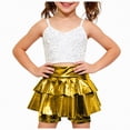 thumbnail image 1 of Gubotare Girls Dance Shorts Girls Summer Casual Shorts Loose Straight Leg Unisex Baggy Casuals Shorts Size 8-9 (Gold,8-9 Years), 1 of 8