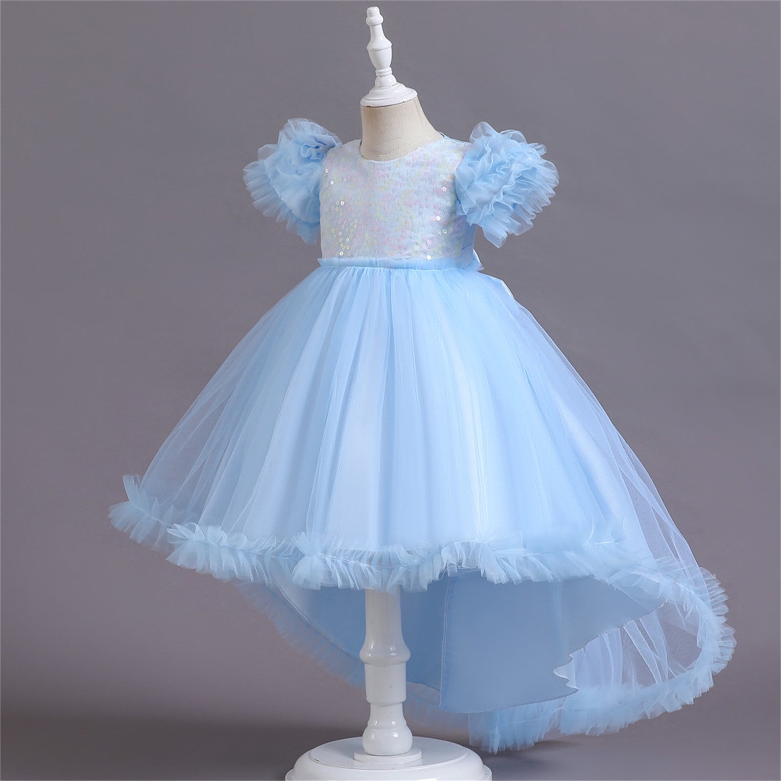 Sweet Lolita OP Dress Pleated Nets Light Sky Blue Long Sleeves Lolita One  Piece Dresses - Milanoo.com