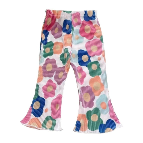 Gubotare Girls Flare Pants Girls Casual Pants Stretchy Palazzo Wide Leg Pants Soft Flowy Lounge Summer (Light Pink,Size 5-6 Years)