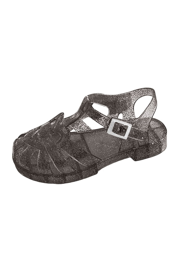 Girls' Flats Girls Sandles Shoes Girls Sandals Jelly Mary Jane Dance Party Cosplay Shoes for Kids Toddler Toddler Slip On (Black,Size 12)