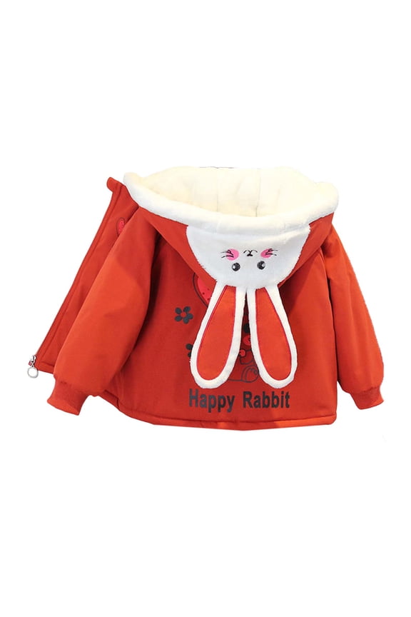 Girls Fleece Hoodie Kids Fall Winter Coats Fleece Thickened Warm Casual Jackets High Neck Zip Up Outerwear Size 5T 6T,(Brick Red 5-6 Years)