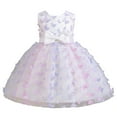 thumbnail image 1 of Gubotare Girls Formal Dresses Girl Summer Dress Birthday Party Princess Ruffle Tulle Dress (White,Size 6-7 Years), 1 of 9