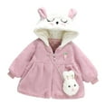thumbnail image 1 of Gubotare Girls Full Zip Fleece Jacket Girls Fleece Hoodie Soft Fleece Sherpa Full-zip Jacket Toddler Winter Coat Size 6 12 Months (Purple,6-12 Months), 1 of 8