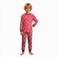thumbnail image 1 of Gubotare Girls Halloween Pajamas Boys Pajama Set 2 Piece Pjs Set Sleepwear Long Sleeve Top with Bottom 5T 6T (Hot Pink,5-6 Years), 1 of 9
