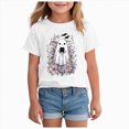thumbnail image 1 of Gubotare Girls Halloween Shirts Toddler Halloween Shirt Baby Kid Cute Pumpkin Tees Girls Girls Halloween Tops Clothes 3T 4T (White,3-4 Years), 1 of 5