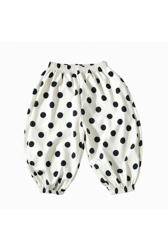Girls Harem Pants Girls Linen Pants Wide Leg Pant High Waisted Lounge Trousers with Lining Pocket Size 7-8 (White,7-8 Years)
