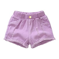 Gubotare Girls High Waisted Shorts Girls Athletic Running Shorts Toddler Soccer Shorts Kids Shorts Gym Active Shorts Size 7-8 (Purple,7-8 Years)