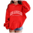 thumbnail image 1 of Gubotare Girls Hoodies Girls Fall Winter Clothes Crop Sweatshirts Hoodies Kids Teen Cute Plaid Shirts Long Sleeve Casual Fashion Tops Size 9-11 (Red,9-11 Years), 1 of 6