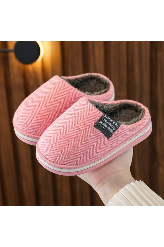 Girls House Slippers Baby Girl's Soft Plush Slippers Winter Slipper Warm Slippers Soft Indoor Girls Boys Slipper (Pink,9)