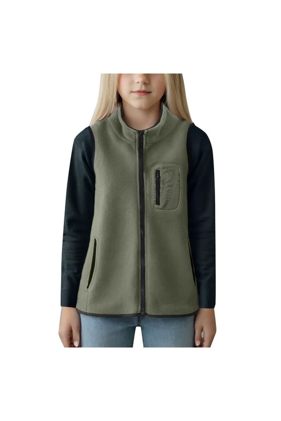 Girls Jackets Girls Warm Fleece Jacket Button Up Faux Shearling Chunky Outerwear Coat with Pockets Size 17-18 (AG,17-18 Years)