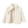 thumbnail image 1 of Gubotare Girls Jackets Zip Up Hoodie Girls Essential Hooded Fleece Jacket Girls Spring Jacket Size 12-13 (White,12-13 Years), 1 of 5