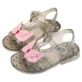 thumbnail image 1 of Gubotare Girls Jelly Shoes Girls' Sweet Dot Bow Princess Sandals Mary Jane Jelly Shoes Toddler/Little Kid's Flats (Black,Size 13), 1 of 3