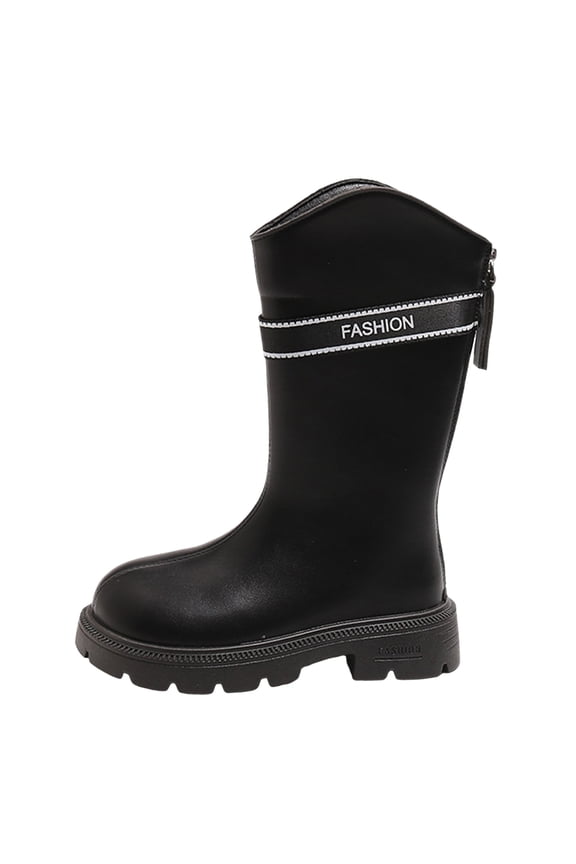 Girls Knee High Boots Girls Glitter Sequin Boots High Top Western Boots Sparkly Low Heel Fashion Non-Slip Princess Dress Shoes Size 10.5 (Black,Little Kids 10.5)