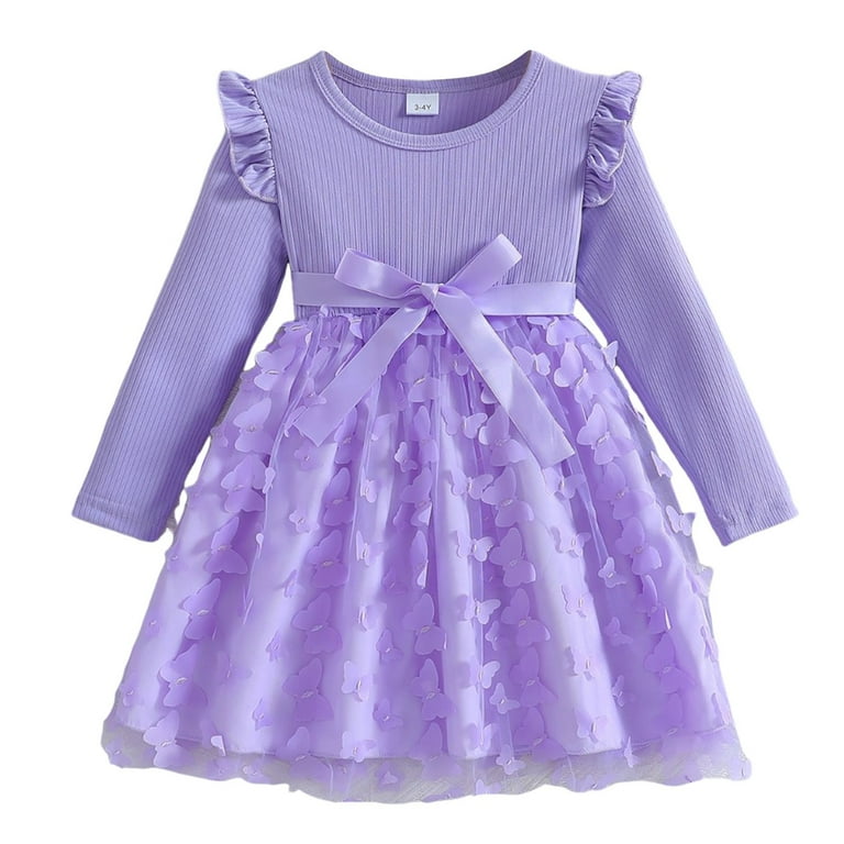 Gubotare Girls Long Sleeve Dresses Long Sleeve Dress for Girls
