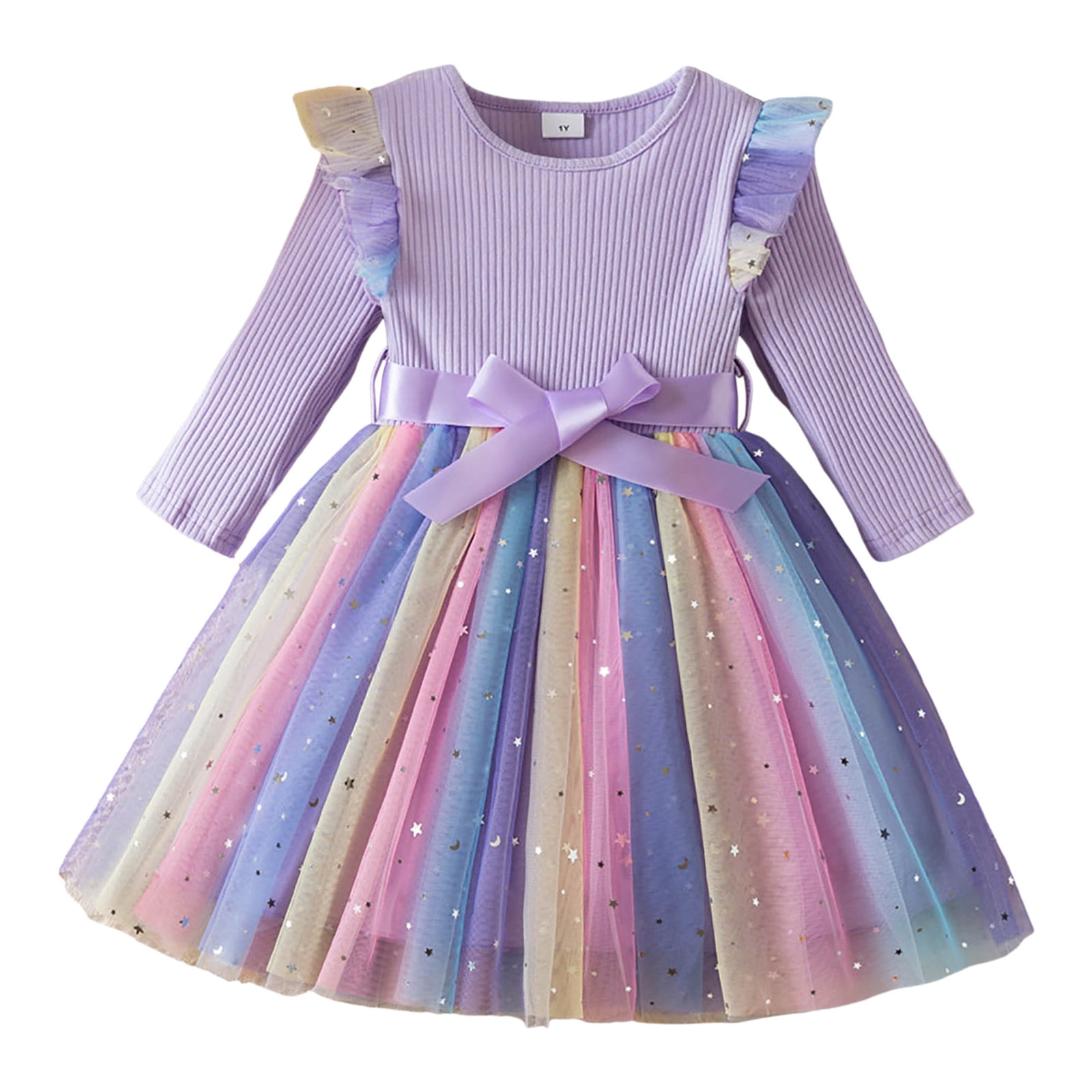 knee length dresses for ladies Dark Ivy Plaid Long Sleeve Smocked Ruffle Hem Dress 3T