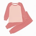 thumbnail image 1 of Gubotare Girls Long Sleeve Pajamas Kids Unisex Girls & Boys Soft Comfy Shirring Sleepwear Pajamas 2pcs Set Size 6-7 (Brick Red,6-7 Years), 1 of 5