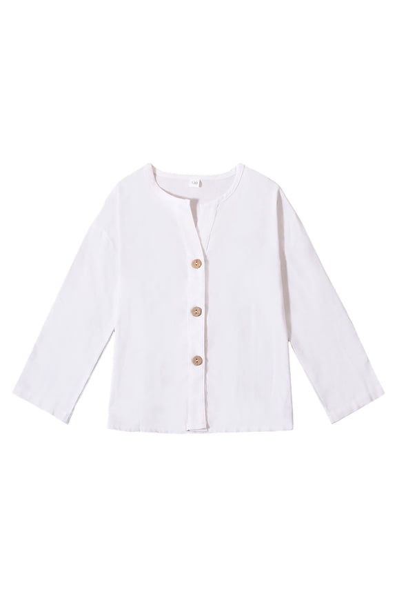 Girls Long Sleeve Shirt Girls Long Sleeve Tees Girls' Soft T-Shirts Kids Basic Crewneck T-Shirts Top for Teen Youth Girls Size 11-12 (White,11-12 Years)