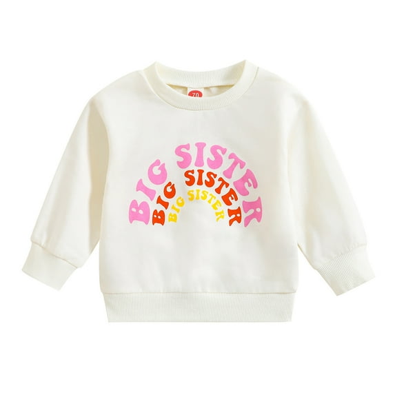 Gubotare Girls Long Sleeve Tee Toddler Baby Kids Girl Long Sleeve Solid Color Tee Tops T-Shirt Clothes (White,3-6 Months)