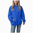 thumbnail image 1 of Gubotare Girls Oversized Hoodies Fleece Pullover Sweatshirts Kids Fashion Casual Outfits Fall Winter Clothes (Blue, 5-6 Years), 1 of 5