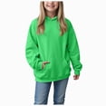 thumbnail image 1 of Gubotare Girls Oversized Hoodies Fleece Pullover Sweatshirts Kids Fashion Casual Outfits Fall Winter Clothes (Green, 18-24 Months), 1 of 5