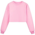 thumbnail image 1 of Gubotare Girls Oversized Sweatshirt Girls Tops Long Sleeve Cute Shirring Fashion Pullover Sweatshirts Size 6-7 (Pink,6-7 Years), 1 of 5