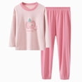 thumbnail image 1 of Gubotare Girls Pants Pajamas Set Pajamas Kids 2 Pack | Boys Girls Sets | Long Sleeve Top with Long Bottoms Size 9-10 (Pink,9-10 Years), 1 of 7