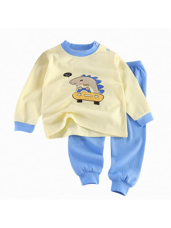 Girls Pjs Long Sleeve Baby Girls Unisex Baby Thermal Long Underwear 2pc Set 3 6 Months (Sky Blue,3-6 Months)