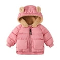 thumbnail image 1 of Gubotare Girls Puffer Jacket Girls' Down Hooded Jacket Fill Down Insulated, Water Repellent, Zip Pockets Size 5T 6T (Pink,5-6 Years), 1 of 5