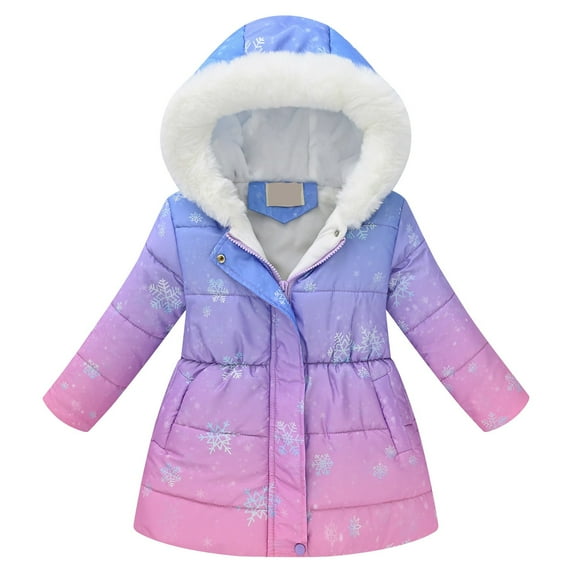 Gubotare Girls Puffer Jacket Girls Metallic Shine Hooded Puffer Jacket Packable Warmth Padded Winter Coat Size 11-12 (Light Purple,11-12 Years)