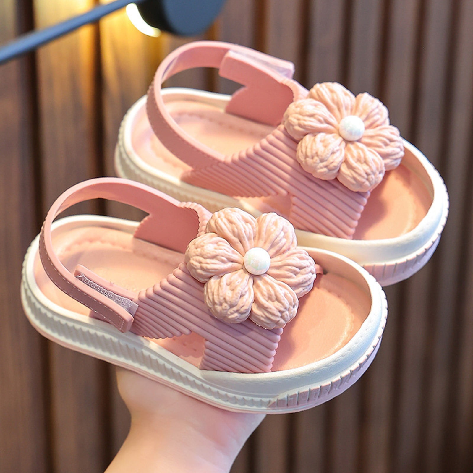 Gubotare Girls Sandals Child and Toddler Girls Platform Sandals Pink 13.5