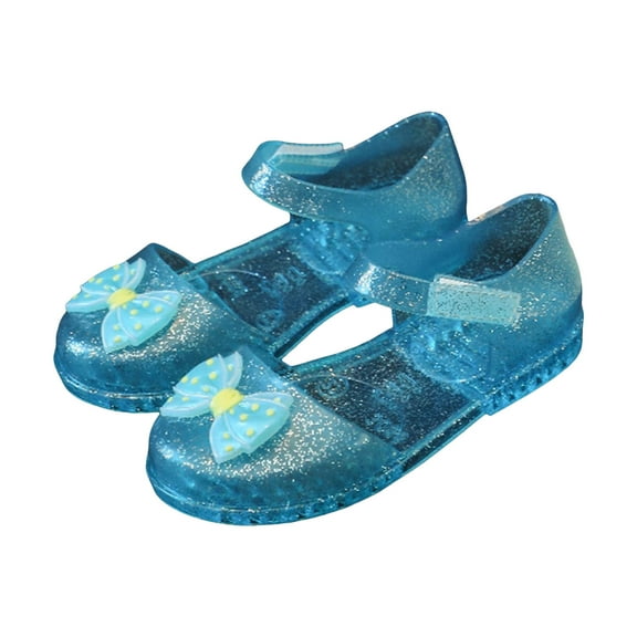 Gubotare Girls Sandals Mary Jane Dance Party Shoes Princess Sandals for Little Girls (Blue,Size 10)
