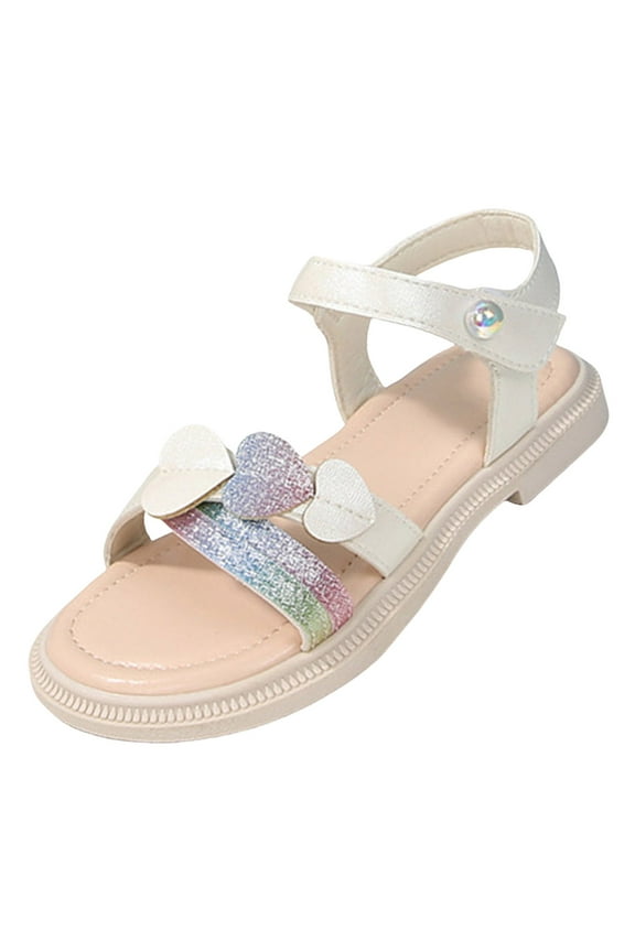 Sandals Toddler Girl Toddler Sandals Summer Boys Girls Kids Sandals Open-toe Water Hiking Lightweight Athletic Outdoor Size 11 (White,Little Kids 11)