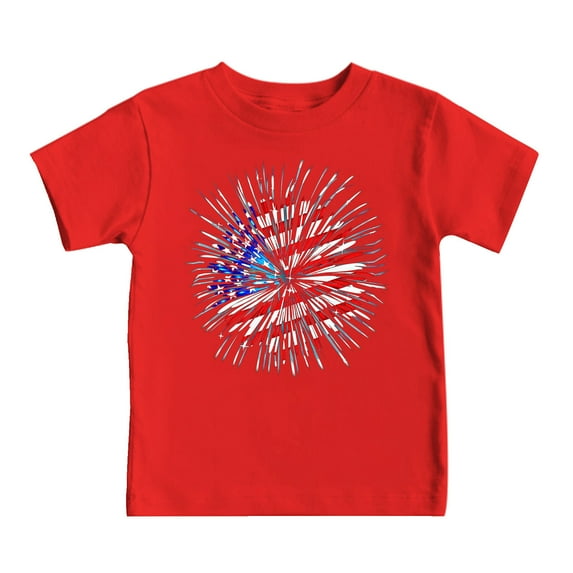 Gubotare Girls Shirts Summer Shirt Toddler Boys Girls American Flag Tshirt 4th of July Shirt Kids Patriotic Tee Tops 2T 3T,Red 2-3 Years