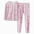 thumbnail image 1 of Gubotare Girls Sleepwear Sets Soft Warm Character Long Sleeve Snug-Fit Pajama Long Sleeve Sleepwear Daily Size 13-14 (Pink,13-14 Years), 1 of 6