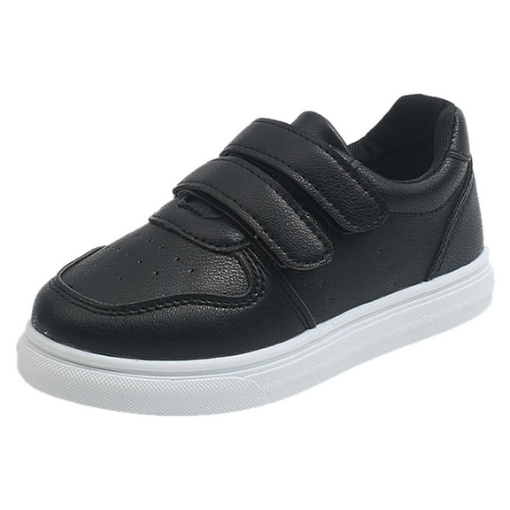 Gubotare Girls Sneakers Kids Lightweight Breathable Strap Athletic Running Shoes Wide Toddler Shoes (Black,5-5.5 Years)