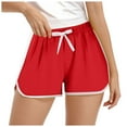 thumbnail image 1 of Gubotare Girls Summer Shorts Girls Athletic Shorts Kids Soccer Basketball Shorts Running Shorts Gym Sports Shorts,Red 2-3 Years, 1 of 5