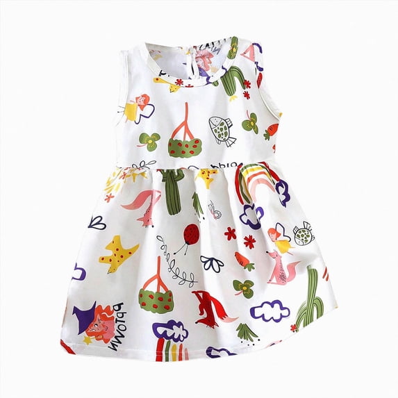 Gubotare Girls Sundresses Princess Toddler Girl Dress Strap Smocking Sundress Size 7-8 (Beige,7-8 Years)