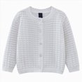 thumbnail image 1 of Gubotare Girls Sweater Girls Cute Cardigan Kids Cardigan Sweater Button up Knit Cardigan Children 3T 4T (White,3-4 Years), 1 of 5