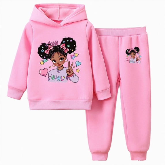 Gubotare Girls Sweatsuits 2pcs Sets Girls Clothes Sets Hooded Sweatshirt and Pants 2 Piece Girls Fall Outfits Size 7-8 (Pink,7-8 Years)