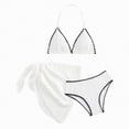 thumbnail image 1 of Gubotare Girls Swimsuit Bikini Girls' Swimsuits 3 Piece Bathing Suit All Over Printed Criss Cross Bikini Set with Cover Up Skirt Beach SwimwearSize 8-9 (White,8-9 Years), 1 of 6