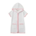 thumbnail image 1 of Gubotare Girls Swimsuit Coverup Girls Hooded Cover Up Swimsuit Zipper Swim Dress Short Sleeve Ruffle Coverups Bathing Suit Swimwear Size 2T 3T (White,2-3 Years), 1 of 7