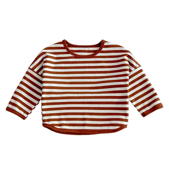 Gubotare Girls T Shirts Girls and Toddlers' Long-Sleeve T-Shirts Little Girls Shirts Toddler Girl Long Sleeve Shirt Size 3T 4T (Coffee,3-4 Years)